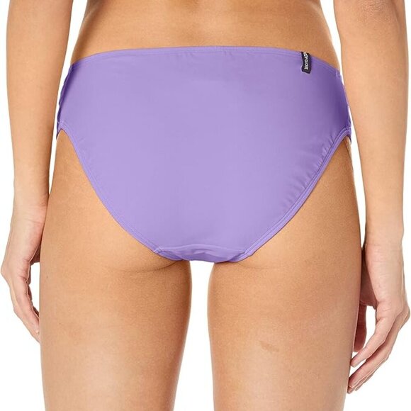 Nuevo Contempo Solid Full Coverage Bikini Bottom, New w Tag, Hygienic Liner, L - Picture 2 of 4